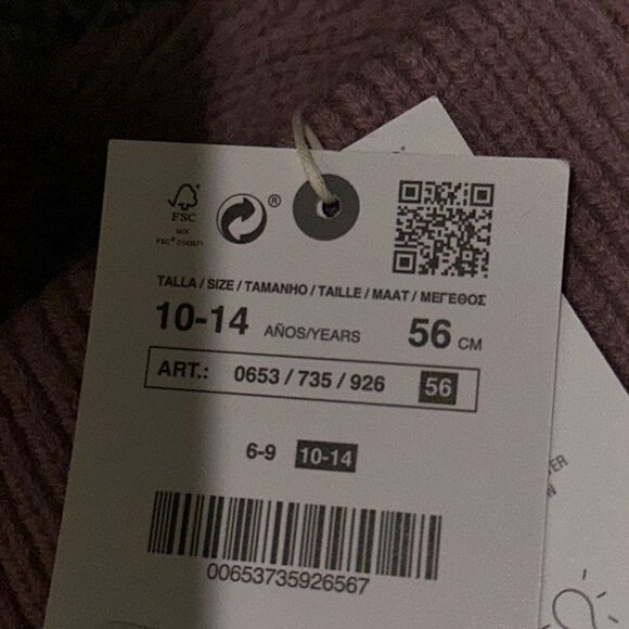 ZARA Kids | Pink | BASIC KNIT HAT - Picture 3 of 3